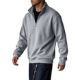 thumbnail image 5 of Men's Casual Quarter Zip Sweatshirt with Stand Collar Design Solid Color Long Sleeve Fleece Pullover for Sports and Daily Wear, 5 of 6