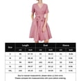 thumbnail image 2 of Vestido Vestido casual con cuello en V para mujer Algodón Lino Elegante Línea A Vestidos de playa (Rosa XL) Ygjytge Rosa T XL para Mujer, 2 of 9