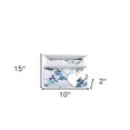 thumbnail image 4 of Blue and White Queen 100% Cotton 200 Thread Count Washable Duvet Cover Set, 4 of 5