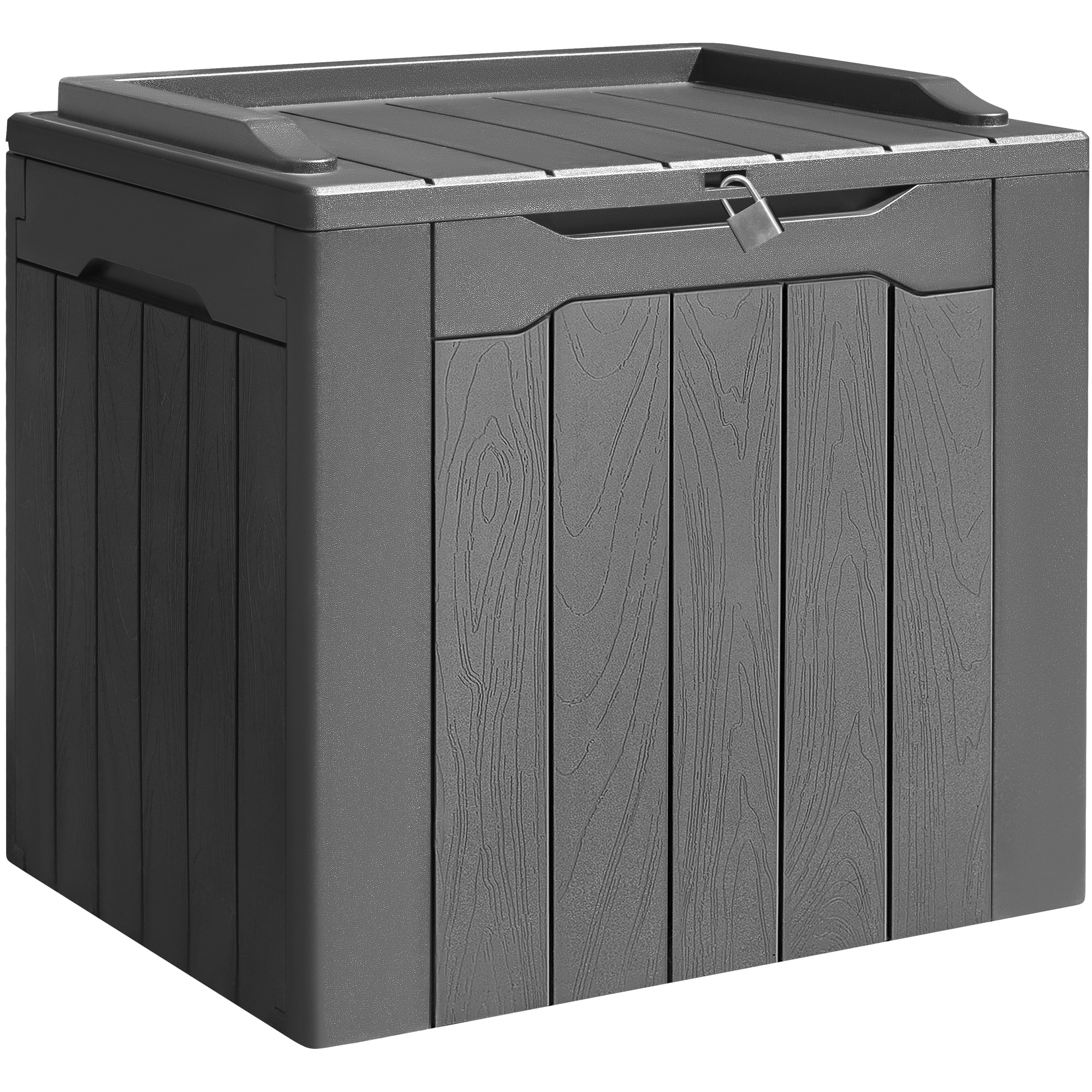 Vineego 28 Gallon Resin Deck Box Waterproof, UV Resistant Outdoor Storage Box