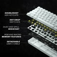 thumbnail image 5 of HK GAMING GK61 Mechanical Gaming Keyboard | 61 Keys RGB Backlit for PC/Mac ( White, Gateron Optical Blue), 5 of 9