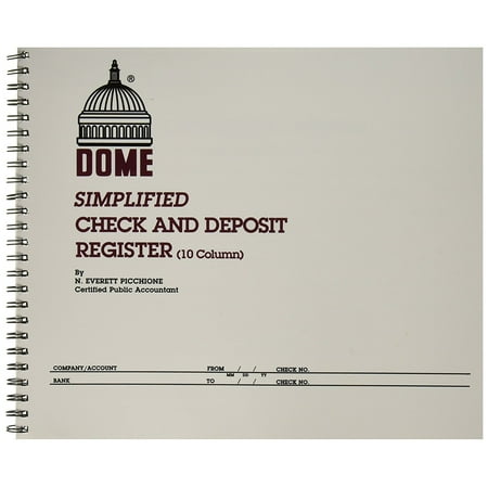 - Publishing Co Inc Check/Deposit Register, 50 Pages, 10-1/4 x 8-1/2 Inches, Gray (DOM210), Check and deposit register includes 10 distribution columns to track all.., By Dome Ship from US