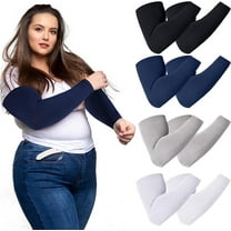 Plus Size Arm Sleeves UV Sun Protection Tattoo Cover up Compression Cooling Arm Cover Ice Silk Running Sleeves 4Pairs