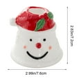 thumbnail image 3 of Santa Claus Snowman Ceramic Candle Holders Festive Romantic Ceramic Decorative Candlestick Candlelight Candle Stand for Xmas Holiday Wedding Dinner Ambiance Accessory Party Decor, 3 of 7