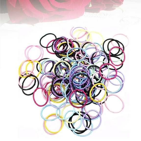 LULULION 200Pcs Elastic Hair Tie Multicolor Hair Rope Perfect for Stylish Ponytails