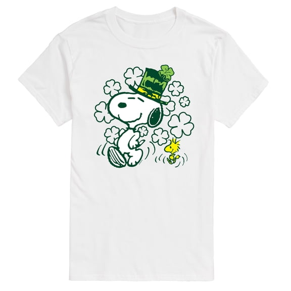 Peanuts - St. Paddy's Snoopy & Woodstock - Men's Short Sleeve Graphic T-Shirt