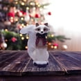 thumbnail image 2 of 13.5" White and Brown Fox with Bow Christmas Tabletop Decor, 2 of 2