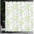 thumbnail image 3 of Ambesonne Spring Shower Curtain, Leaves Flowers on Plain Back, 69"Wx75"L, Pistachio Green Blush, 3 of 4