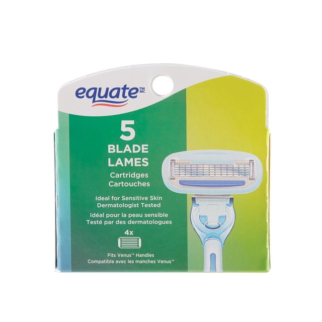 Equate 5 Blade Razor Refills for Women, Sensitive Skin