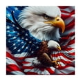 thumbnail image 4 of Acheng American Flag Bald Eagle Patriotism Square Tablecloth Full Width Single-Sided Printing 100% Polyester Fiber Independence Day 52*52, 4 of 8