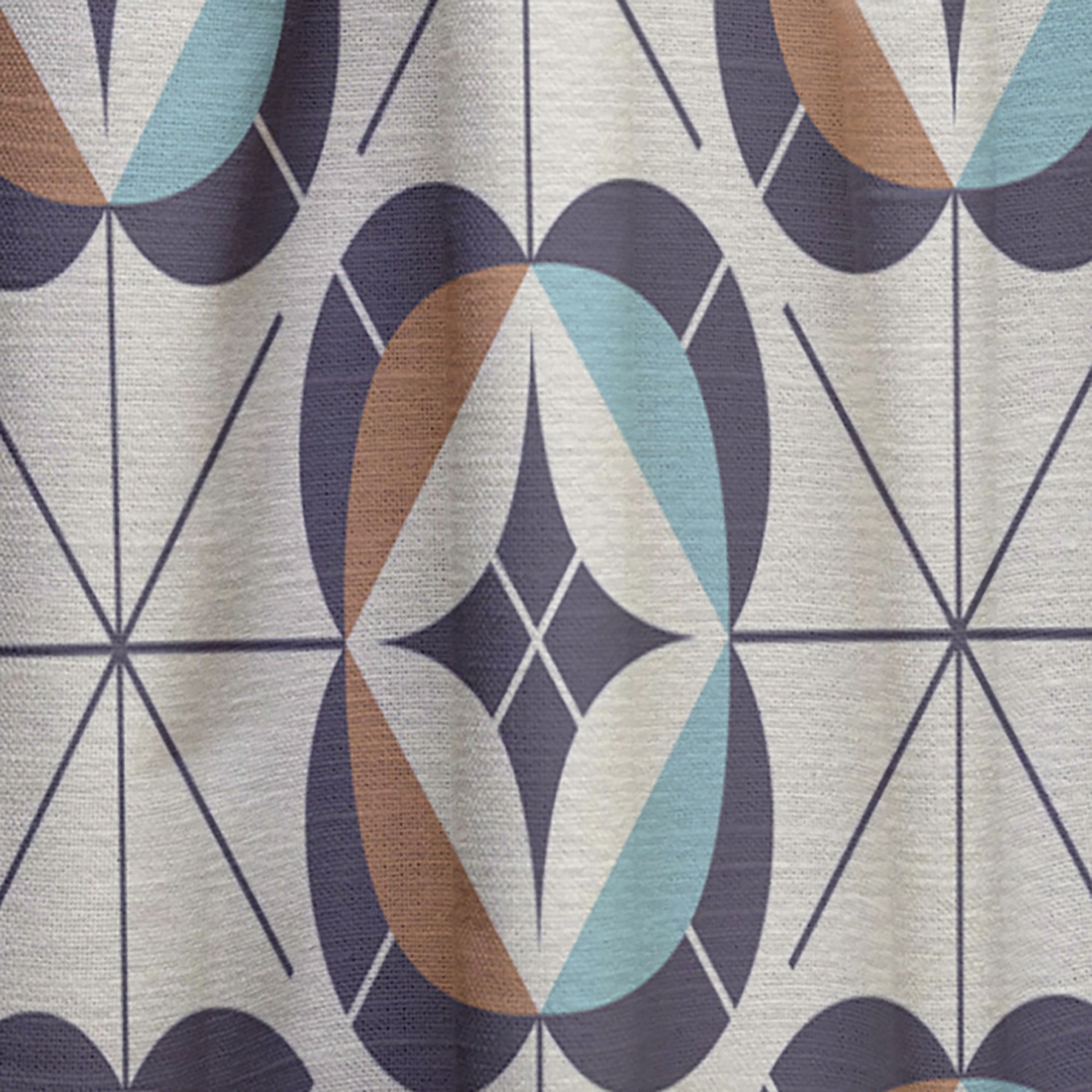 Designart 'Retro Geometric Design IV' Mid-Century Modern Curtain Panel