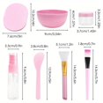 thumbnail image 4 of [DIY Facemask Mixing Tool Set] 11pcs DIY Facemask Mixing Tool Set, Mask Mixing Bowl Set Silicone Bowls for Facials-Pink-11pcs, 4 of 5