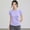 Purple, variant on Women Short Sleeves Shirts Versatile Slim-Fit Solid Color Yoga Runners Quick-Dry for T-Shirt Top S-XL