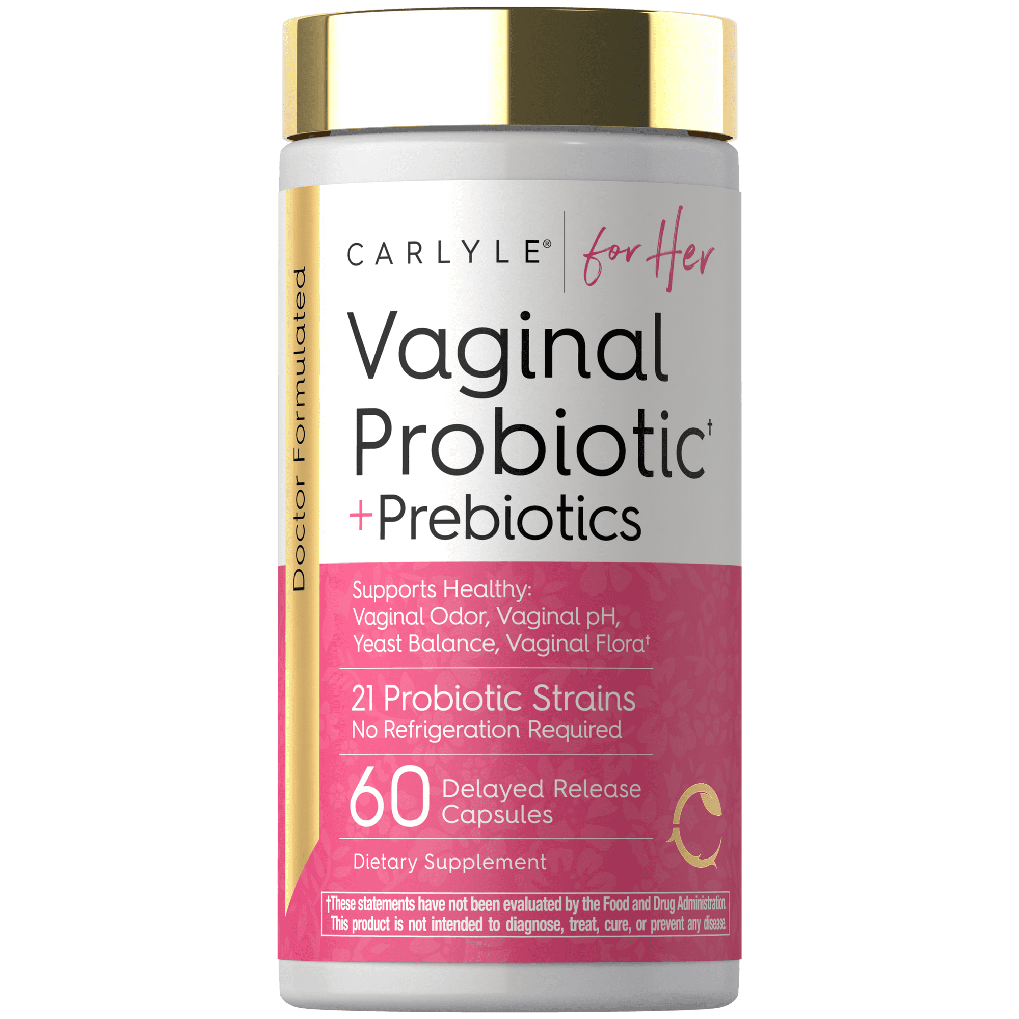 Vaginal Probiotics For Women | 60 Capsules | with Prebiotics | For Her | by Carlyle