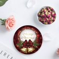 thumbnail image 3 of JOOCAR Christmas Coasters, Christmas Bell Bow Merry Christmas for Home Kitchen Table Bar Decor Housewarming Gift Coasters Set of 4, 3 of 5
