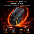 thumbnail image 5 of AOC Wireless Gaming Mouse with Fire Button,12000 DPI Tri-Mode 2.4G/Dual Bluetooth 5.4/USB-C Wired PC Mice,RGB Ergonomic Programmable Rechargeable Gamer Mouse for Windows Mac Laptop, 70Hr-Black, 5 of 8