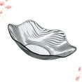 thumbnail image 4 of Plastic Fruit Plate Flower Design Snack Nut Dish Wave Candy Holder Salad Bowl for Home (Grey), 4 of 9