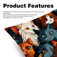 thumbnail image 2 of Cat Velvet Throw Pillow Covers Inserts in 16x16, 18x18, and 20x20 Inches - Set of 2 - Unique Patterns for Throw Pillow Covers for All Occasions, 2 of 6