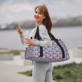 thumbnail image 6 of Kdxio Bees And Daisies Striped Travel Duffel Bag Gym Bag Weekender Travel Bag Gym Bag for Women &Men Airplane Travel Essentials for Flying, 6 of 7