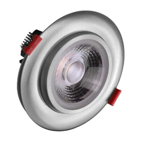 Nicor Lighting DGD411205KRDNK 4 in. Nickel LED Gimbal Recessed Downlight - 5000K