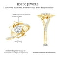 thumbnail image 5 of Certified Lab Grown Diamond Lotus Flower Engagement Ring - EF-VS Quality, 10K Yellow Gold, US 10.00, 5 of 8