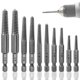 thumbnail image 1 of Juego Extractores Tornillos, 10 Piezas Extractores Tornillos, Extractor Tornillos Rotos con Vástago Hexagonal 1/4 Pulgada, Juego Brocas para Extractores y Removedores Tornillos, 1 of 8