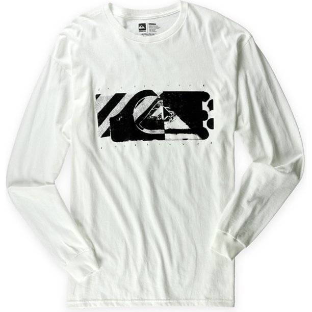 Camiseta gráfica Quiksilver Mix N Mash para hombre blanca pequeña