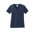 thumbnail image 5 of Port & Company Ladies V-Neck T-Shirt Navy, 5 of 6