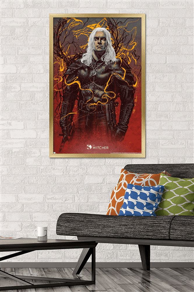 Netflix The Witcher Season 2 - Geralt of Rivia Wall Poster, 22.375" x 34", Framed