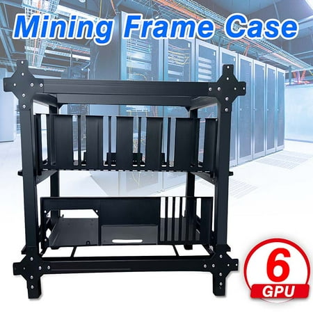 DIY Steel Frame Drawer Style Card Video Case For 6 GPU W/ Switch Mining Crypto Currency Mining