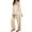 1025#Beige, variant on Clothing 2025 Women's Pajama Set, 2 Piece Lounge Outfits V Neck Y2K Sleep Set Fall Long Sleeve Long Pants With Pockets Pjs Set