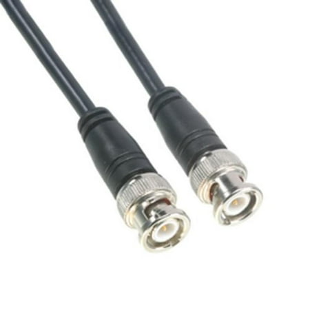 Amphenol Cable Assemblies - Amphenol CO-058BNCX200-012 Black RG58 Coaxial Cable, 50 Ohm, BNC Male to BNC Male, 12'