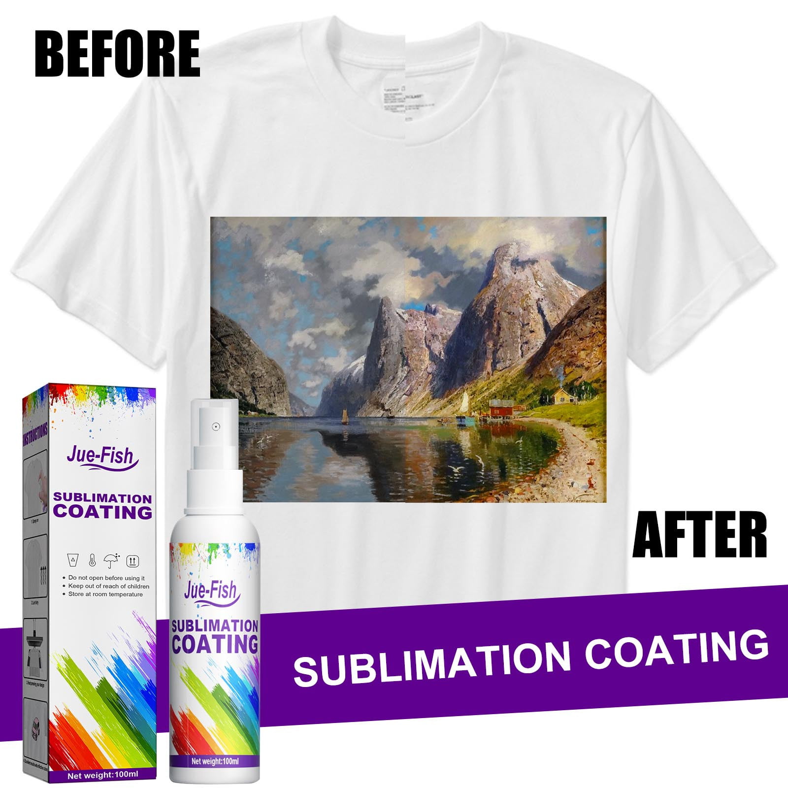 Sublimation Coating/spray for Cotton T-SHIRTS & polyester 38 oz 100ML - M1