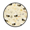 thumbnail image 2 of 36.2 Inch Round Floor Mat Cute Bees and Honeycomb Pattern Carpet Decor Rug for Living Room Bedroom, 2 of 6