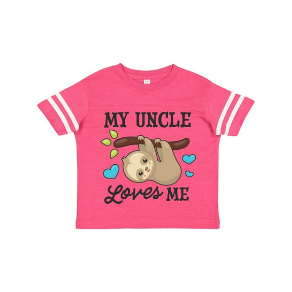 Inktastic My Uncle Loves Me with Sloth and Hearts Boys or Girls Toddler T-Shirt