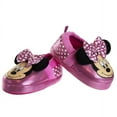thumbnail image 3 of Minnie Mouse Toddler Dual Sizes Nylex Fabric Slippers - Pink , 11-12, 3 of 8