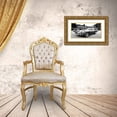 thumbnail image 3 of Gasoline Images 18x11 Gold Ornate Wood Framed with Double Matting Museum Art Print Titled - Vintage Sportscar in historical park, 3 of 4