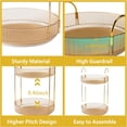 thumbnail image 4 of 360 Rotating Gold Makeup Organizer,2 Tier Large Capacity Rotating Makeup Organizer,SkincarePerfume Organizer,Bathroom Cosmetics Storage Organizer Countertop (Gold-2 Tier), 4 of 6