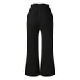 thumbnail image 3 of Vedolay Pants&nbsp;For&nbsp;Women&nbsp;Dressy&nbsp;Casual Womens Pants 2023 Plus Size Elastic Waist Wide Leg Ankle Length Leisure Pants,Black XL, 3 of 4