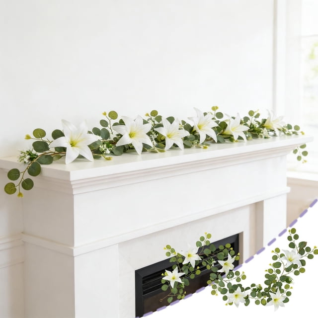 Spring Rattan Artificial Green Vine Garland For Home Outdoor Wedding, 170 cm Length, Plastic Simulated Flower Decorative Rattan, Low Maintenance UV Resistant, Year Round Decor For Tables