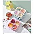 thumbnail image 2 of TRIANU Lunch Box Food Containers for Kids and Toddler, 4 Compartment Meal Prep Containers Snack Containers, Divided Food Storage Containers for School Work Travel, Beige, 2 of 8
