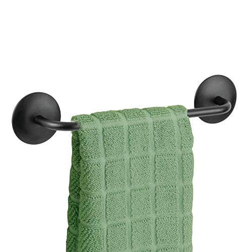 mDesign Decorative Metal Small Towel Bar Strong Self Adhesive