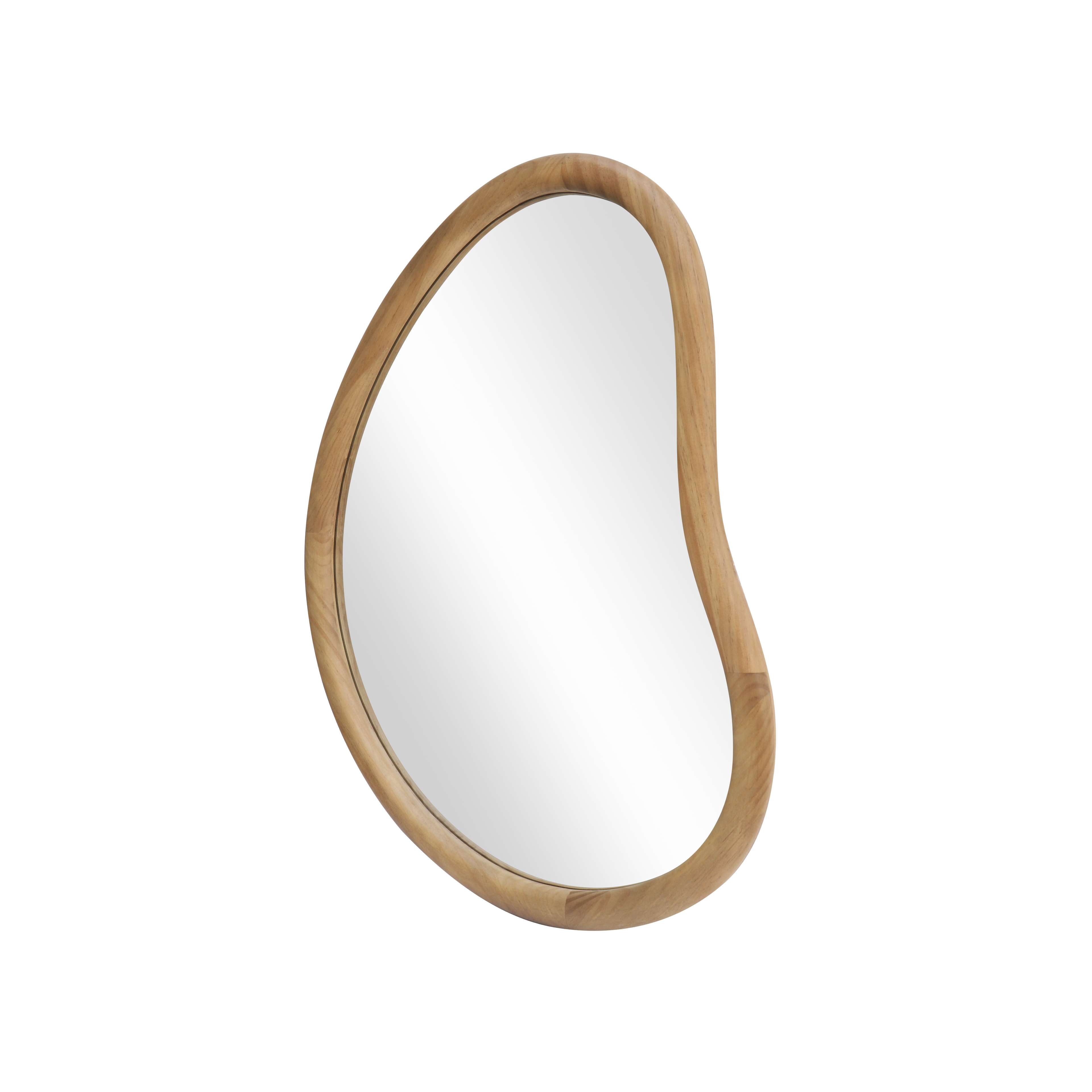 Better Homes & Gardens Soft Organic Wood Frame Wall Mirror, 23.7x30 Inch, Natural