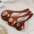 thumbnail image 7 of Wooden Ladle Spoon Set Long Handle Soup Ladle for Pot & Bowl Non-Stick Wooden Spoon Set f C1412, 7 of 7