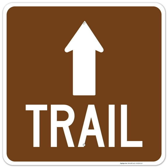 Trail With Up Arrow Sign,