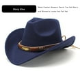 Caitzr Western Cowboy Hat Wide Brim Outdoor Fedora Hat Wool Felt Bowler