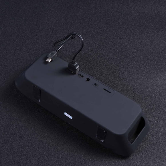BESTYASH Portable Speaker with USB Port Black Plastic 1Pcs for Outdoor Use