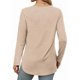 thumbnail image 4 of Camisa de Larga con Cuello Redondo para Mujer, Básica, Holgada, Informal Albaricoque XL, 4 of 5