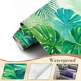 thumbnail image 4 of Wallpaper Tropical Green Leaf Monstera Palm Leaf Jungle Plant Peel and Stick Wall Murals 69"H x 96"W Removable PVC Wall Paper Self-Adhesive Wall Paintings Art Decor for Bedroom Living Room, 4 of 7