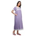 thumbnail image 2 of Moomaya Robe de Nuit Imprimée pour Femmes en Coton, Bordure à Volants, Robe de Nuit d'Allaitement, 2 of 5